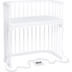 Babybay Boxspring Cama Supletoria Blanco Con Colchón Class Ic Cotton Soft