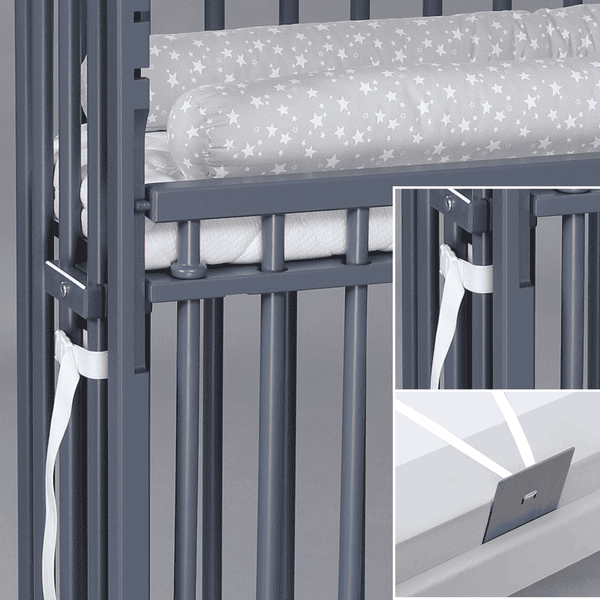 Babybay Cuna Colecho Boxspring Comfort Plus Lacada Gris Pizarra 4 Babybay Cuna Colecho Boxspring Comfort Plus Lacada Gris Pizarra - Imagen 2