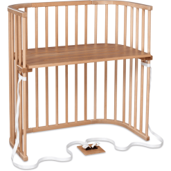 Babybay Cuna Colecho Boxspring Haya Maciza Natural Barnizada