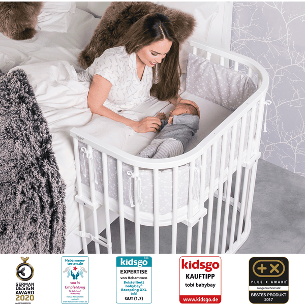 Babybay Cuna Colecho Boxspring XXL Blanco 4 Babybay Cuna Colecho Boxspring XXL Blanco - Imagen 2