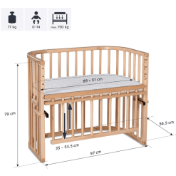 Babybay Cuna Colecho MaxiComfort Plus Lacado Madera 10 Babybay Cuna Colecho MaxiComfort Plus Lacado Madera -Muebles comercio babybay cuna colecho maxicomfort plus lacado madera a376136 3
