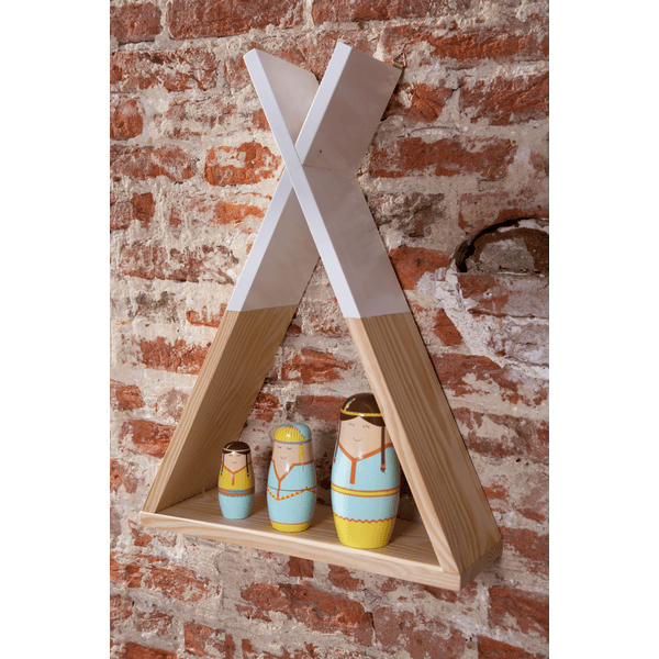 Childhome CHILD HOME Estantería De Pared Tipi Nature-blanco 6 Childhome CHILD HOME Estantería De Pared Tipi Nature-blanco - Imagen 4