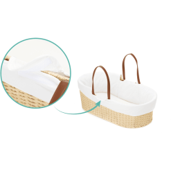 Fillikid Cesta De Mosaico Natural Con Borde Forrado Y Colchón Blanco -Muebles comercio fillikid cesta de mosaico natural con borde forrado y colchon blanco a314435 2