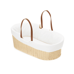 Fillikid Cesta De Mosaico Natural Con Borde Forrado Y Colchón Blanco