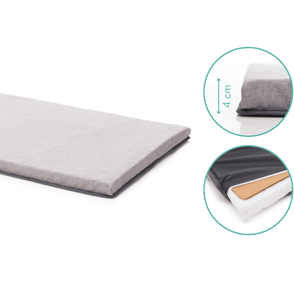 Fillikid Cuna De Viaje Paris Con Colchón Confort Gris Claro Melange 6 Fillikid Cuna De Viaje Paris Con Colchón Confort Gris Claro Melange - Imagen 4