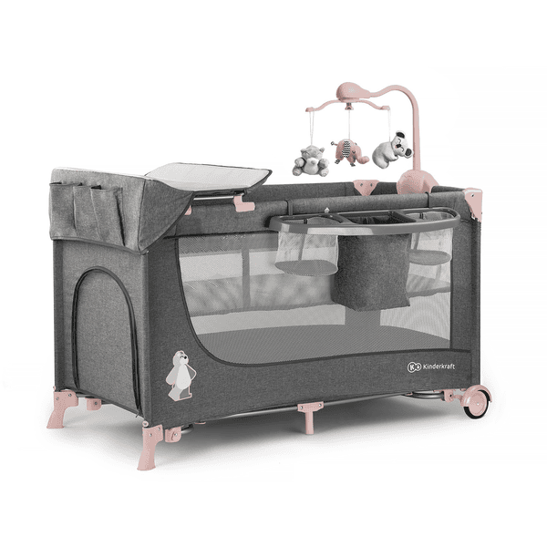 Kinderkraft Cuna De Viaje Joy Pink Con Accesorios 4 Kinderkraft Cuna De Viaje Joy Pink Con Accesorios - Imagen 2