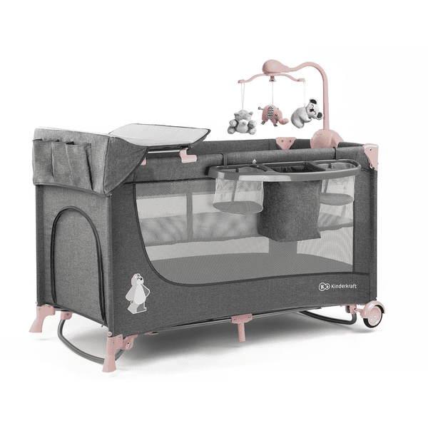 Kinderkraft Cuna De Viaje Joy Pink Con Accesorios 6 Kinderkraft Cuna De Viaje Joy Pink Con Accesorios - Imagen 4