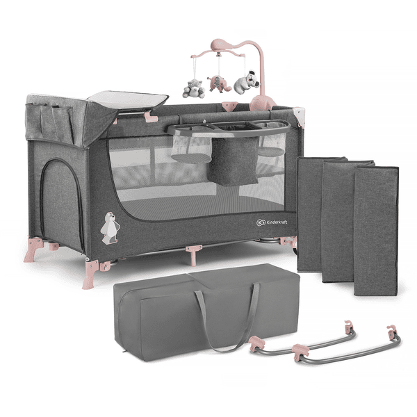 Kinderkraft Cuna De Viaje Joy Pink Con Accesorios 3 Kinderkraft Cuna De Viaje Joy Pink Con Accesorios