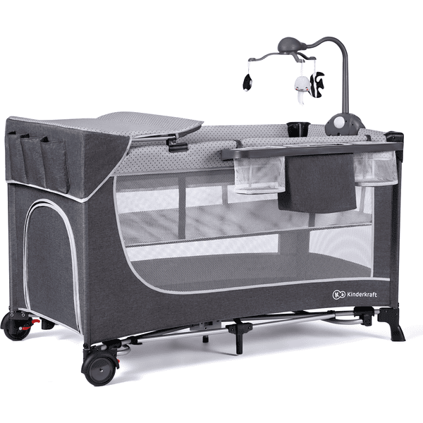 Kinderkraft Cuna De Viaje LEODY Gris Con Accesorios 5 Kinderkraft Cuna De Viaje LEODY Gris Con Accesorios - Imagen 3