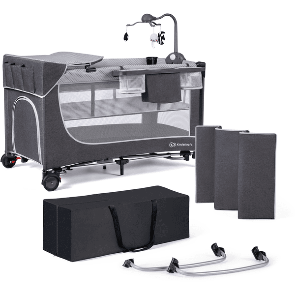 Kinderkraft Cuna De Viaje LEODY Gris Con Accesorios 3 Kinderkraft Cuna De Viaje LEODY Gris Con Accesorios