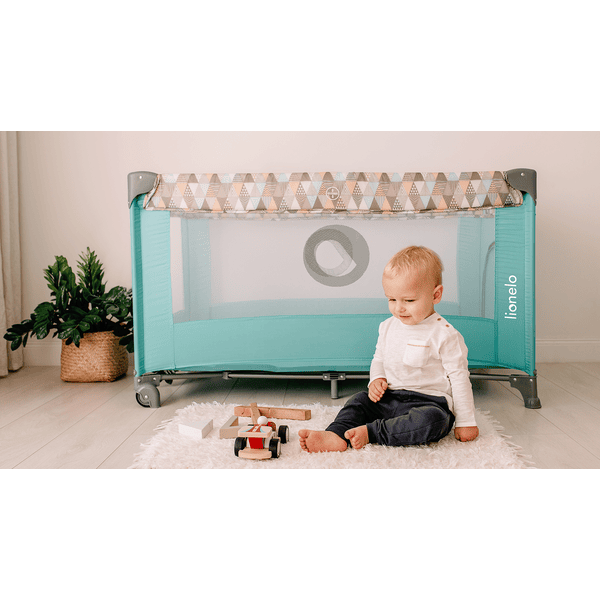Lionelo Cuna De Viaje Stefi Green Turquoise 4 Lionelo Cuna De Viaje Stefi Green Turquoise - Imagen 2