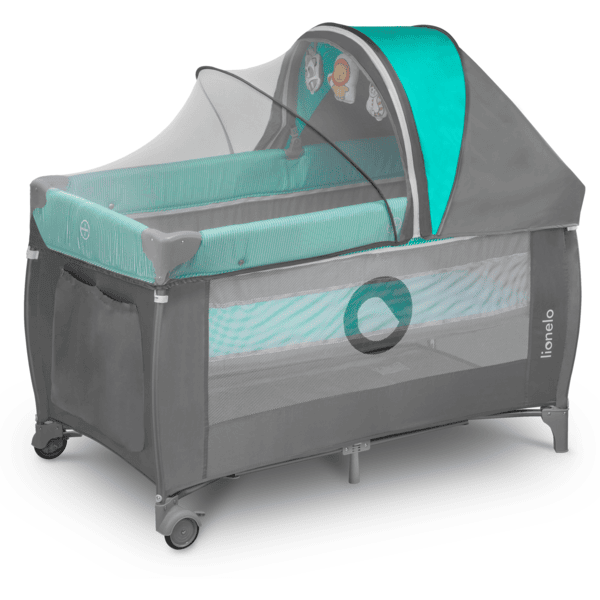 Lionelo Cuna De Viaje Sven Plus Turquoise Grey 4 Lionelo Cuna De Viaje Sven Plus Turquoise Grey - Imagen 2