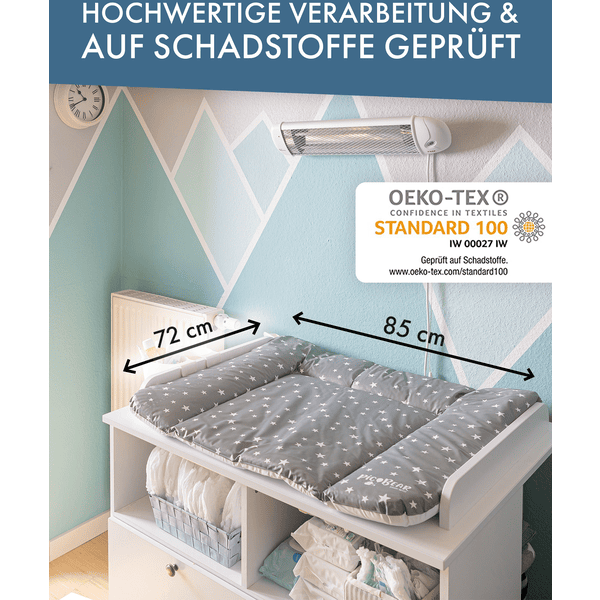 PICBEAR Pic Bear Cambiador 72x85cm Lunares Gris Blanco 7 PICBEAR Pic Bear Cambiador 72x85cm Lunares Gris Blanco - Imagen 5