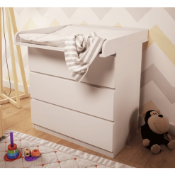 Polini Cambiador Infantil Para IKEA Malm Hemnes Y Nordli Blanco -Muebles comercio polini cambiador infantil para ikea malm hemnes y nordli blanco a375762 4
