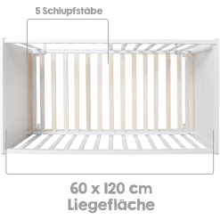 Roba Cuna Colecho Blanco 60 X 120 Cm Con Colchón Safe Asleep -Muebles comercio roba cuna colecho blanco 60 x 120 cm con colchon safe asleep a349555 3