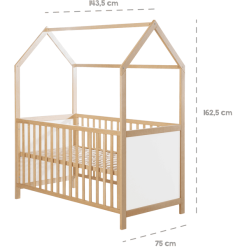 Roba Cuna Combi En Forma De Casa 70 X 140 Cm Madera 8 Roba Cuna Combi En Forma De Casa 70 X 140 Cm Madera -Muebles comercio roba cuna combi en forma de casa 70 x 140 cm madera a307701 1
