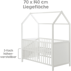 Roba Cuna En Forma De Casa 70 X 140 Cm Blanco 11 Roba Cuna En Forma De Casa 70 X 140 Cm Blanco -Muebles comercio roba cuna en forma de casa 70 x 140 cm blanco a307571 4