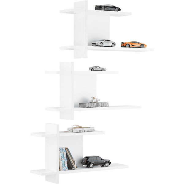 Roba Estantería De Pared Juego De 3 Nordic Blanco 7 Roba Estantería De Pared Juego De 3 Nordic Blanco - Imagen 5