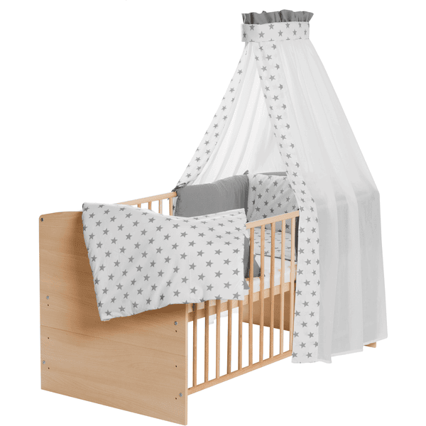 Schardt Cama Completa Classic Line 70x140cm Natural Grande Stars Gris 3 Schardt Cama Completa Classic Line 70x140cm Natural Grande Stars Gris