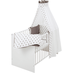Schardt Cama Completa Classic White Big Stars Grey 60 Cm X 120 Cm