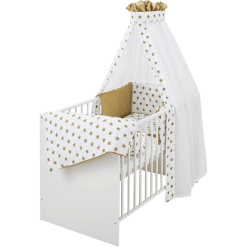 Schardt Cuna Completa Classic White Big Stars Beige 60 Cm X 120 Cm