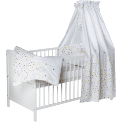 Schardt Set De Cuna Completo Conny Blanco, Osito Estrellas