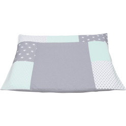 Ullenboom Patchwork Funda Para Cambiador Gris Menta 75x85 Cm -Muebles comercio ullenboom patchwork funda para cambiador gris menta 75x85 cm a279611 1