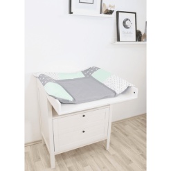 Ullenboom Patchwork Funda Para Cambiador Gris Menta 75x85 Cm -Muebles comercio ullenboom patchwork funda para cambiador gris menta 75x85 cm a279611 2